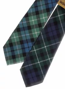 Tartan Tie Clan Graham Montrose Menteith or Pocket Square Scottish Wool Plaid - Picture 1 of 8