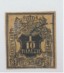 Hanover (German State) Stamp Scott #8, Used - Picture 1 of 2