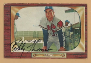 Bobby Thomson Signed 1955 Bowman Card #102 w B&E Hologram - Picture 1 of 2