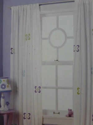 2 paneles de ventana Circo Buds 'n Blossoms 84" W x 54" L (1 par) Nuevo en paquete Foto 1 de 4