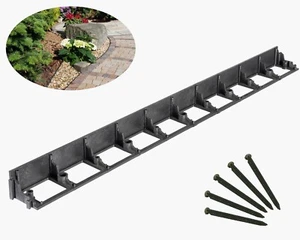 Lawn edge plastic bed bezel mower edge incl. nails - flexible and sturdy - Picture 1 of 10
