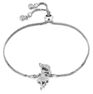 Armband für Tänzerin Mama Silber dünn verstellbar Zirkonia - Bild 1 von 5