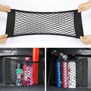 Car Elastic Net Storage Holder Rear Trunk Seat Organizer Interior Accessories - Picture 1 of 14