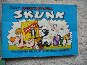 SKUNK GAME COMIC BOOK 1957 SCHAPER & MILTON BRADLEY GAMELAND BROSCHÜRE 1964 - Bild 1 von 10
