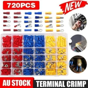 720PCS Assorted Crimp Terminals Electrical Wire Connector Spade Auto Car Kit Set - Picture 1 of 12