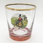 VINTAGE SOUVENIR OF WALES  TUMBLER GLASS GUILDED RIM APPROX 3.25 inches HIGH