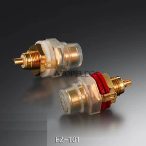 2pcs EIZZ 24K Gold Plated RCA Jack Female Socket Connector HiFi CD AMP EZ-101 - Picture 1 of 2