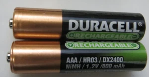 2 Brand New AAA NiMH 800mAh 1,2v Rechargeable Batteries AS PICTURED - Picture 1 of 1