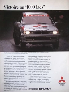 PUBLICITÉ DE PRESSE 1990 MITSUBISHI GALANT - VICTOIRE AU 1000 LACS - Imagen 1 de 1