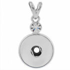 Snap Jewelry Pendant Cz Clear Rhinestone Fits 18-20mm Ginger Snap Style Charms 