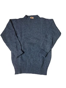Maglione lana vintage Alan Paine of Godalming made in England blu uomo taglia M - Foto 1 di 9