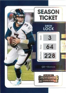 Drew Lock 2021 Panini Contenders Football Season Ticket Card #28 Denver Broncos - Picture 1 of 2