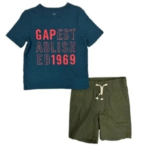 GAP Boy's 2-Piece Short Sleeve T-Shirt & Shorts Outfit Set 10/12 - Picture 1 of 3