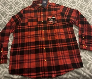 D23 2024 Exclusive Cakeworthy Mickey Mouse Red& Black Flannel Shirt 2XL/2TG - Picture 1 of 10