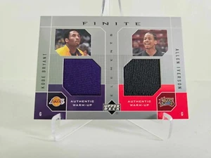 2002-03 Upper Deck Finite Kobe Bryant Allen Iverson Elements Used Warm Up Jersey - Picture 1 of 3