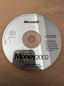 CD-ROM estándar Microsoft Money 2002 para Windows 95/98/2000 - Imagen 1 de 1