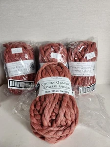 Loops & Threads Yarn Lot Of 4 Skeins Chunky Grande Big #7 Jumbo Terra Cotta New - Picture 1 of 7