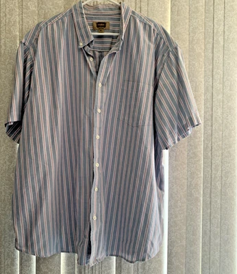 The FOUNDRY Supply Co 3XLT Shirt Cotton Button Up Blue Plaid Tall Preppy Farmer - Image 1 of 4