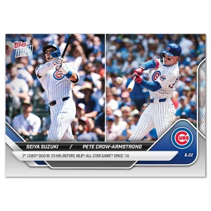 Seiya Suzuki / Pete Crow-Armstrong - 2025 MLB Topps NOW - Card 336 - PR: 1469 - Picture 1 of 2