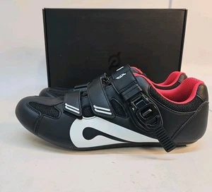 Peloton Click In Cycling Shoes Unisex EU 44 Black White Red #30156 - Picture 1 of 6