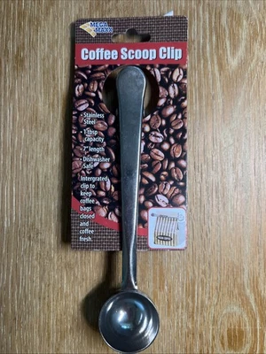 Cuchara medidora de acero inoxidable para café té con clip para bolsa - 1,5 cucharadas Foto 1 de 3