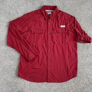Magellan Relaxed Fit Moisture Wicking Fish Gear Long Sleeve Shirt Red Size XL - Picture 1 of 12
