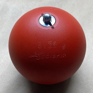 POLANIK STEEL SHOT PUT 6.36KG, 121MM RED - Picture 1 of 7