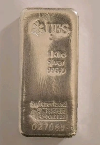Lingotto argento 9999 1 Kg UBS con Codice Seriale - Foto 1 di 2