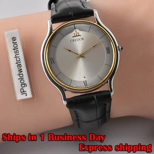 ”MINT” Vintage Seiko Credor 5A74-0020 18K Gold Bezel Quartz Watch Mens JAPAN - Picture 1 of 15