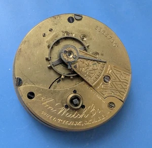 VINTAGE 18 SIZE WALTHAM BROADWAY MODEL 1883 POCKET WATCH MOVEMENT NOT RUNNING - Picture 1 of 2