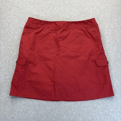 Saia Dockers Skort Feminina 12 Vermelha Casual Bolsos Laterais Zíper Frontal Plano - Imagem 1 de 4