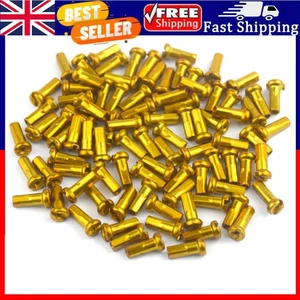 50pcs Metal Nipples for 14G 2mm Spokes Mountain Bike Cycling Parts (Gold) . - Picture 1 of 4