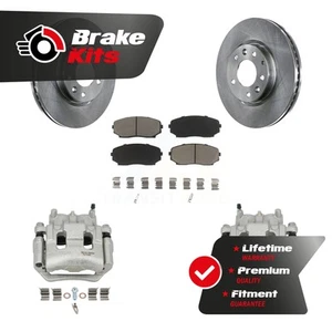 Front Disc Brake Caliper Rotor And Ceramic Pad Kit For 2007-2009 Lincoln MKX FWD - Picture 1 of 1