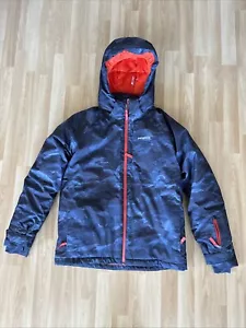 Patagonia H2no Boys Youth Kids XL 14 Camo Jacket Blue & Black Ski Outdoors - Picture 1 of 13