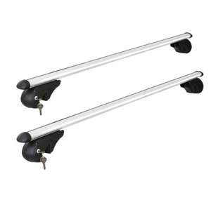 Universal Car Roof Racks Pod Cross Bars Aluminium Adjustable 108cm Sliver - Picture 1 of 7