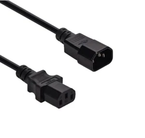 Cavo adattatore di alimentazione 3 piedi 3 punte donna-maschio IEC-320 C13 a C14 125 V 15A 16/3 - Foto 1 di 2