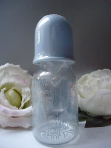 Dior Baby Boy Blue Logo 130ml Rare Shatterproof Plastic Feeding Bottle NEW +Case - Picture 1 of 15