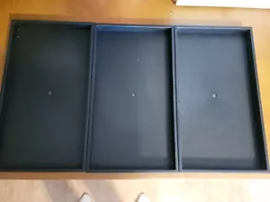 3 große 1 Zoll schwarz Kunststoff stapelbar Schmuck Tablett 14,75 x 8,25 x 1 - Bild 1 von 4