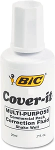 Cover-It Correction Fluid, 20 Milliliter Bottle, White, 1/Each (WOC12-WE) - Picture 1 of 12