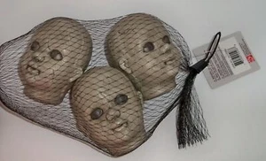 BAG OF DOLL HEADS EERIE CREEPY HAUNTED HOUSE PROP DECORATION SS45596 - Picture 1 of 2