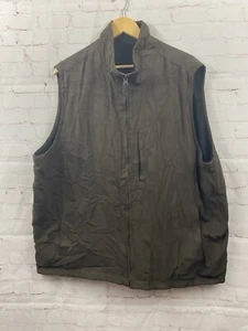 Weatherproof Reversible Vest Men's Size XXL Brown Faux Suede/Black Fleece Casual - Picture 1 of 17