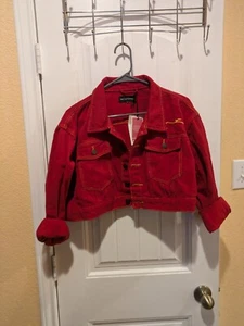Karl Cani Denim Short Crop Girls Jean Jacket Trucker Style KKFALL Snall - Picture 1 of 11