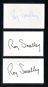 (3) ROY SMALLEY INDEX CARD SIGNED 1948 CUBS PHILLIES PSA/DNA CERTIFIED 1926-2011 - Picture 1 of 2