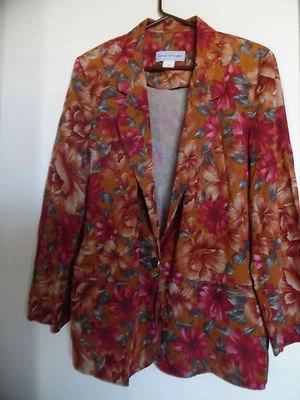 Blazer Norton Mcnaughton Multi Floral Talla 16 Completamente Forrado Foto 1 de 3