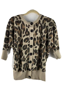XOXO WOMENS Blouse PULLOVER Animal Print Ranglan Sleeve Size XS - Picture 1 of 8