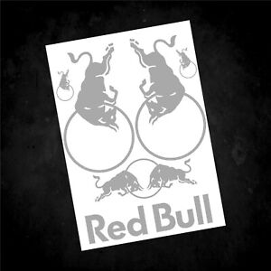 Red Bull Racing Vinyl Decal Sticker Set, Motorcycle, Formula 1, Motorsport, bmx