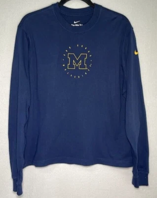 Camiseta Suéter Mujer Nike Azul Medio Manga Larga Cuello Redondo Logo Informal Ligero Foto 1 de 4