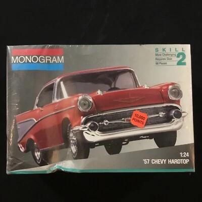 Monogram 1957 Chevy Hardtop Car Model Kit 2225 Factory Sealed 1:24 Scale Skill 2 - Image 1 of 4