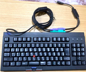 Vintage IBM Space Saver Keyboard II RT3200 PS2 Black Used Japanese TESTED