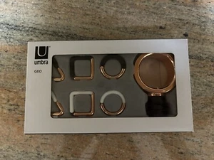 NEW: Umbra GEO Wine Stopper & Geometric Charms Set in Copper / Black / White - Picture 1 of 4